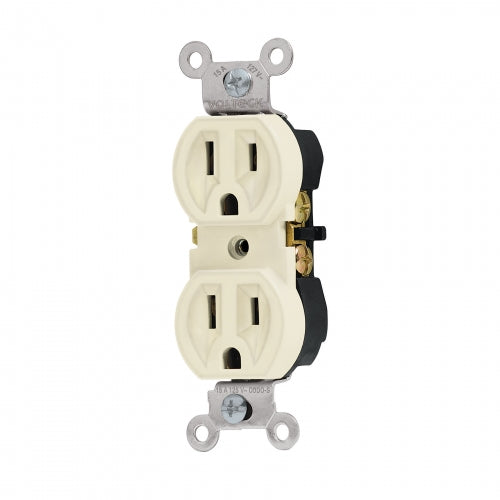 Contacto dúplex, 2 polos 3 hilos, Standard, granel, marfil 48311 CODO-SG