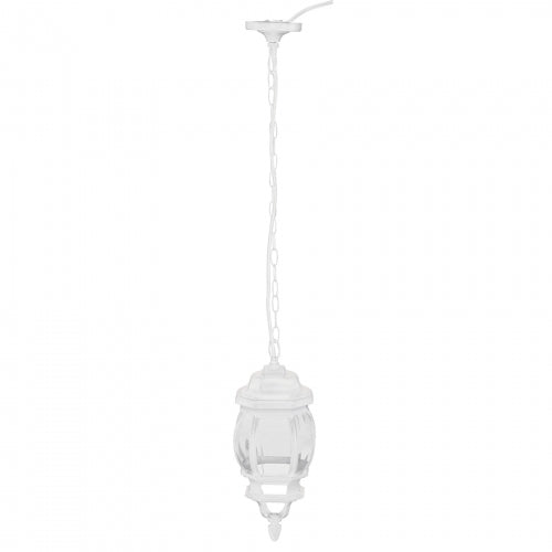 Arbotante tipo farol tradicional colgante p/exterior, blanco 47296 COL-100S