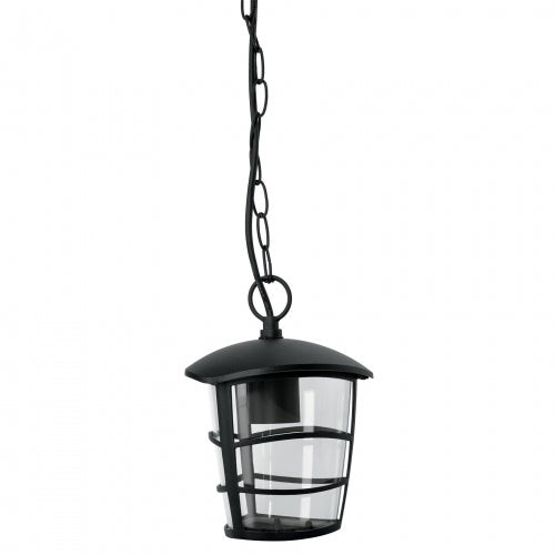 Arbotante tipo farol moderno colgante para exteriores, negro 45094 COL-103S