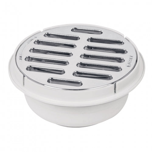 Coladera de ABS con rejilla cromada 5', 1/4 de vuelta, Foset 49616 COL-51