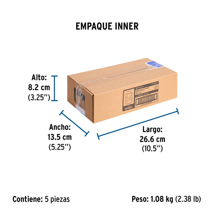 Condulet 1/2' conexión tipo FS, Volteck 46985