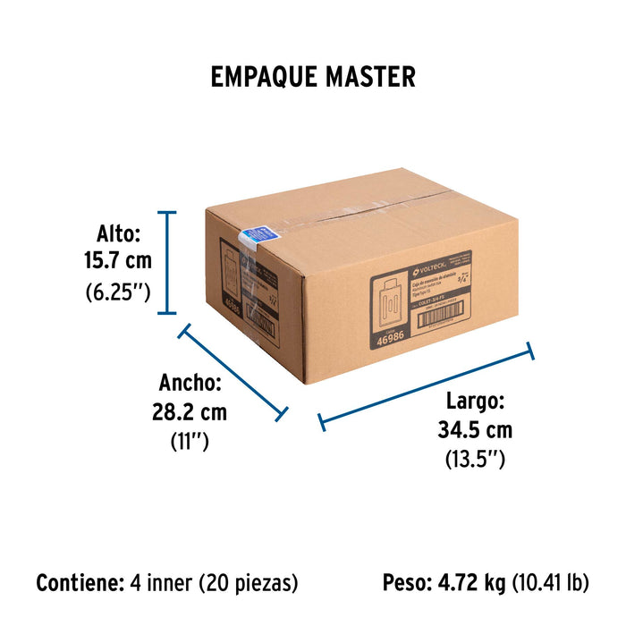 Condulet 3/4' conexión tipo FS, Volteck 46986