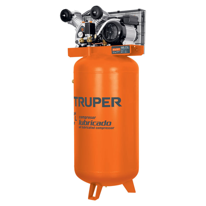Compresor de aire, con banda, vertical 180L 4HP, 220V Truper 15657 COMP-180LV