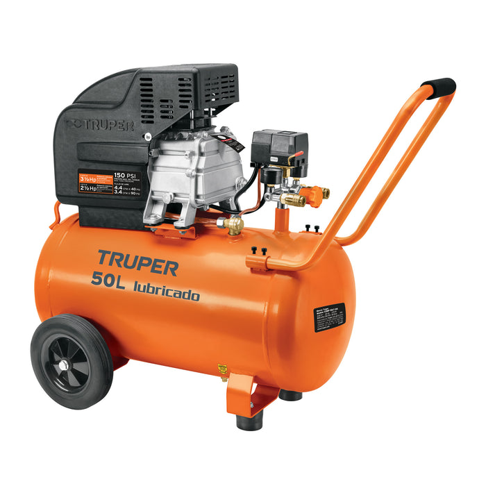 Compresor de aire, lubricado,horizontal 50L 3½HP 127V Truper 15007 COMP-50LT