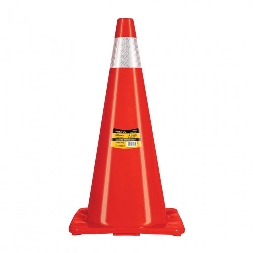Cono de precaución de 70 cm de PVC con reflejante, Pretul 28254 CONO-70RP
