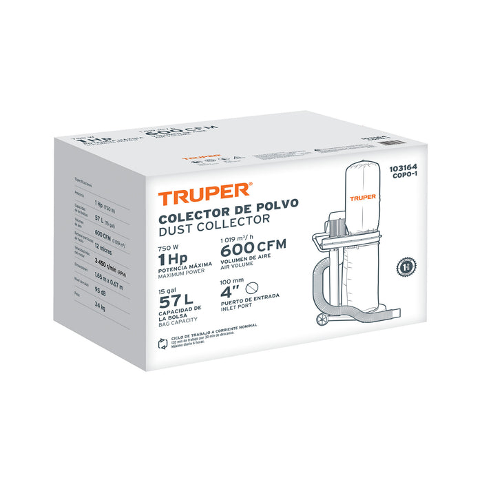 Colector de polvo 1 HP, Truper 103164 COPO-1