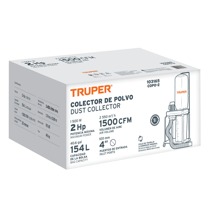 Colector de polvo 2 HP, Truper 103165 COPO-2
