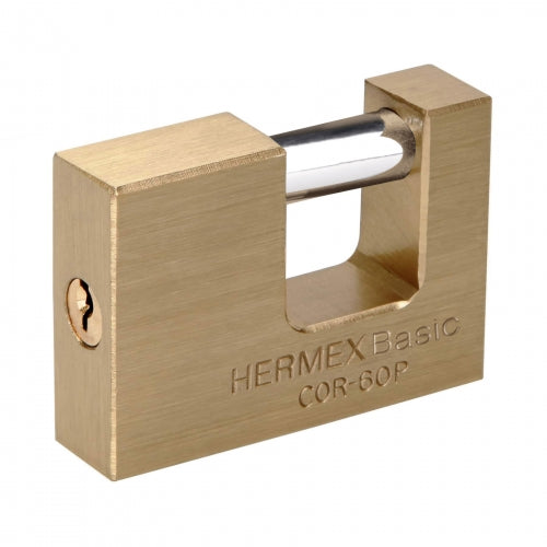 Candado antipalanca 60 mm cuerpo de latón, Hermex Basic 22518 COR-60P