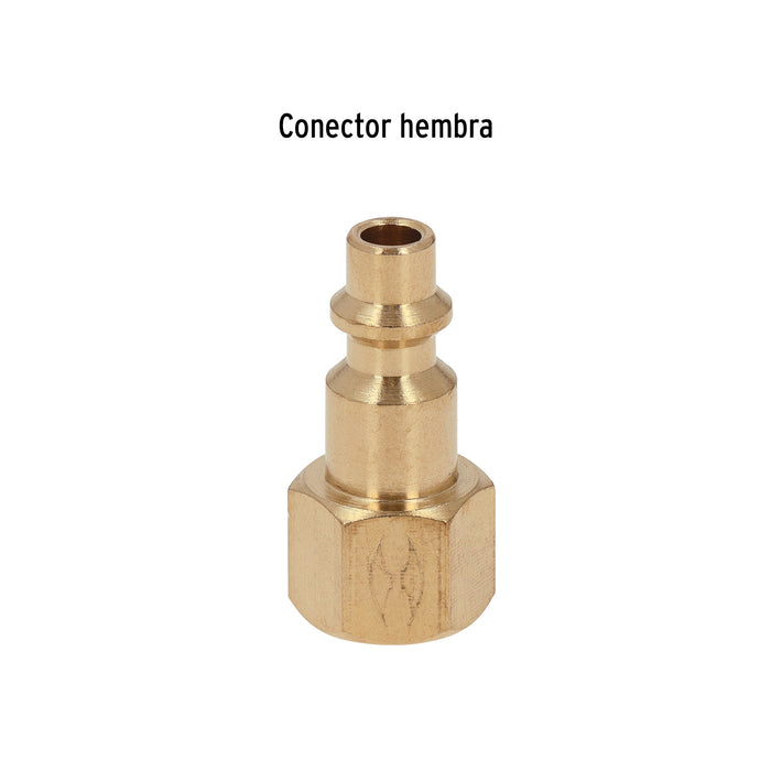 Conector rápido de latón, tipo F, cuerda 1/4' NPT, hembra Código: 19082