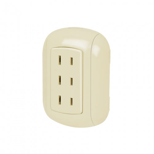 Contacto de sobreponer triple sin tierra, Volteck 47351 COSO-T