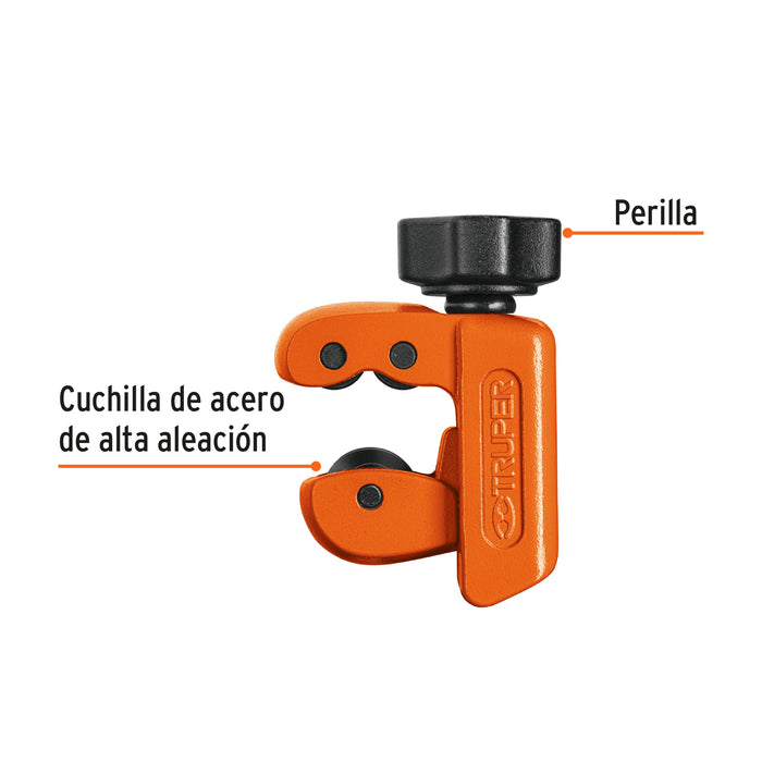 Mini cortador de tubo de cobre 1/8' a 1-1/8' cuchilla 18 mm 12851 COT-30E