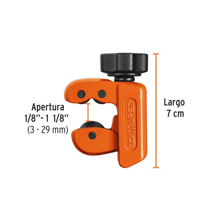 Mini cortador de tubo de cobre 1/8' a 1-1/8' cuchilla 18 mm 12851 COT-30E