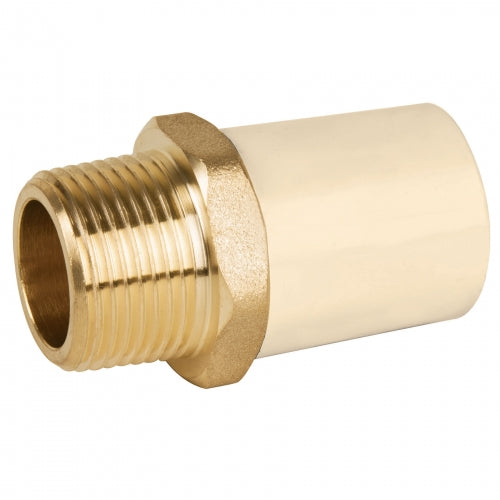 Adaptador macho de CPVC 3/4' con inserto metálico, Foset 45105 CPVC-652