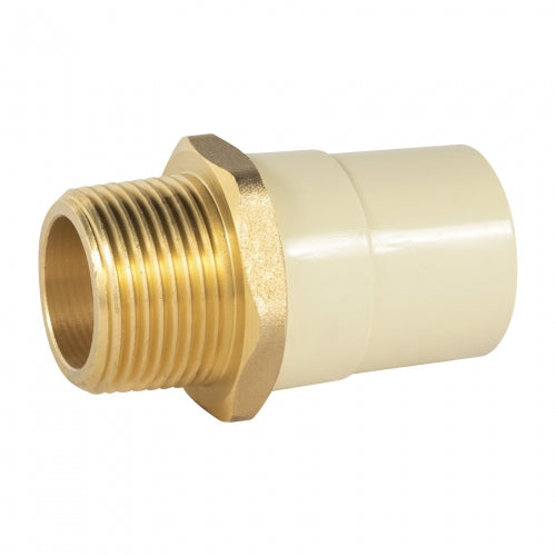 Adaptador macho de CPVC 1' con inserto metálico, Foset 45106 CPVC-653