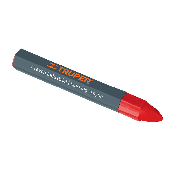 Blíster con 2 crayones de 12 cm industriales rojos, Truper 101687 CRA-11R