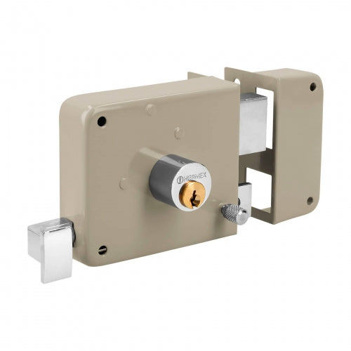 Cerradura sobreponer der clásica, llave tradicional, caja 43574 CS-70D