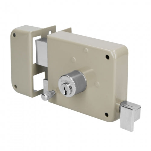 Cerradura sobreponer izq instala-fácil, caja, Hermex Basic 27046 CS-75IP