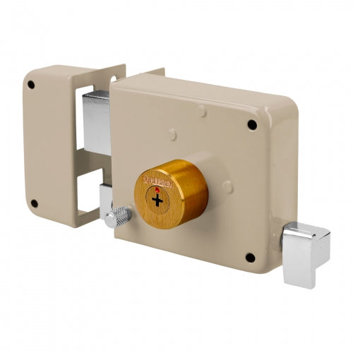 Cerradura sobreponer izquierda clásica, llave tetra, blíster 43531 CS-80IB