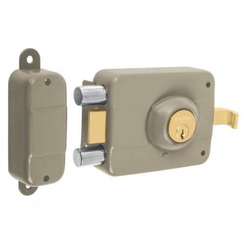 Cerradura sobreponer izq 2 barras clásica, llave tradicional 43483 CS-90I
