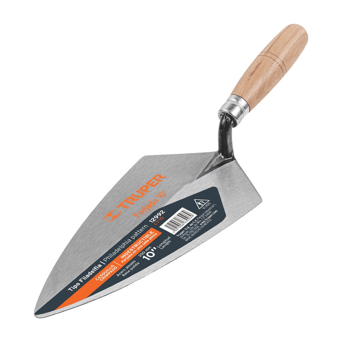 Cuchara para albañil 10' forjada tipo Filadelfia, Truper 12992 CT-10
