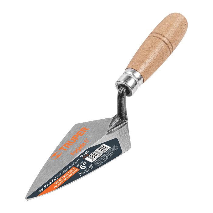 Cuchara para albañil 6' forjada tipo Filadelfia, Truper 12990 CT-6