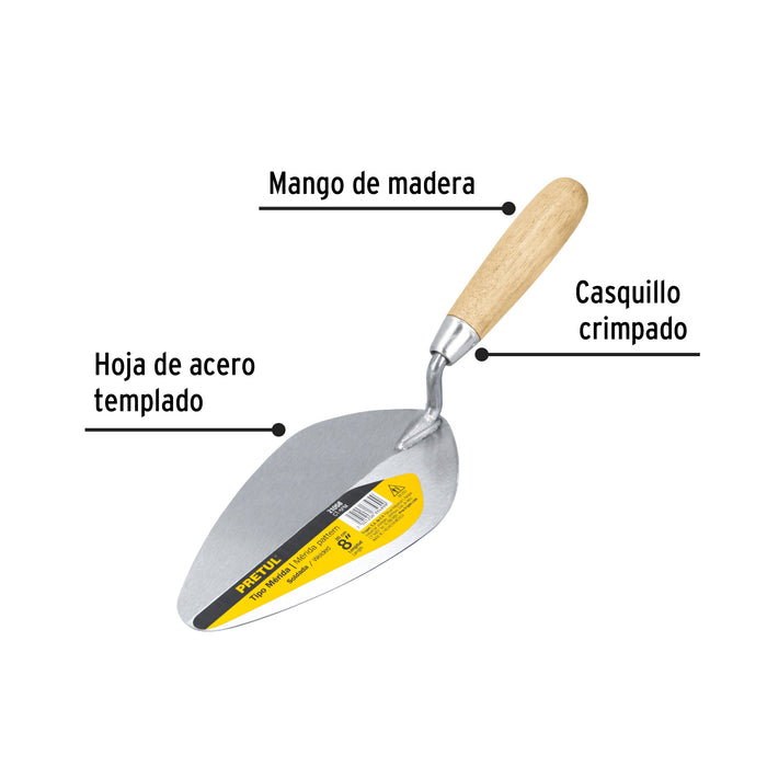 Cuchara para albañil 8' tipo Mérida, Pretul 21058 CT-8PM