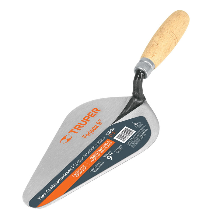 Cuchara para albañil 9' forjada tipo Centroamericana, Truper 13006 CT-9C