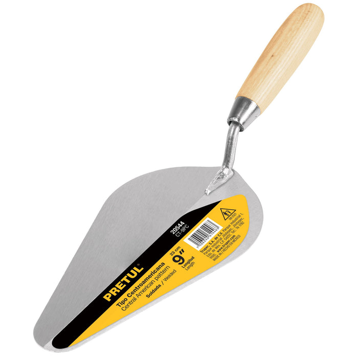 Cuchara para albañil 9' tipo centroamericana, Pretul 20544 CT-9PC