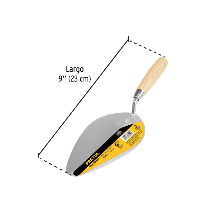 Cuchara para albañil 9' tipo Mérida, Pretul 21059 CT-9PM
