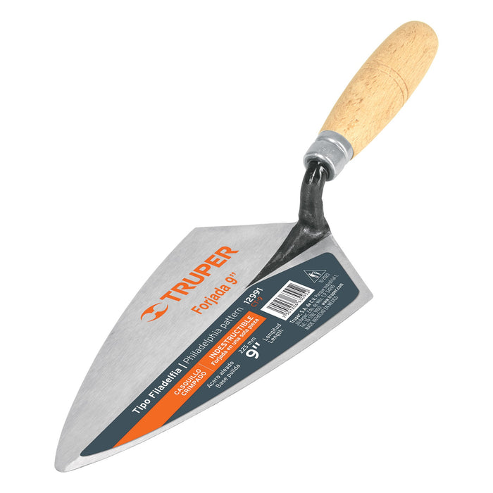 Cuchara para albañil 9' forjada tipo Filadelfia, Truper 12991 CT-9