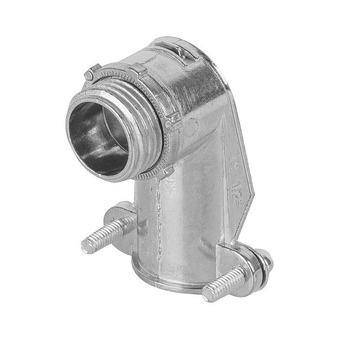Conector curvo 1/2' para tubo flexible metálico, Volteck 47343