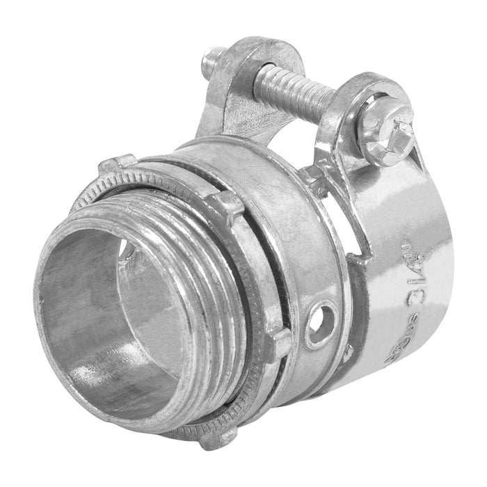 Conector recto 3/4' para tubo flexible metálico, Volteck 47341