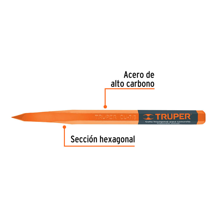 Cuña para concreto de 7/8', Truper Código: 13053