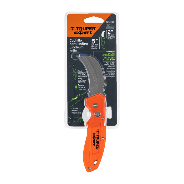 Cuchillo abatible 7' para linóleo con mango de nylon, Expert 12725 CULI-5X