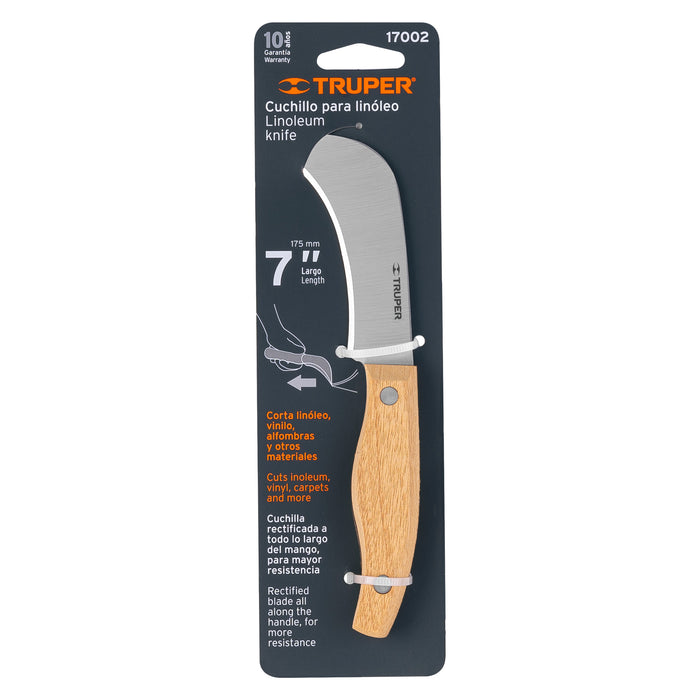 Cuchillo 7' para linóleo, Truper 17002 CULI-6