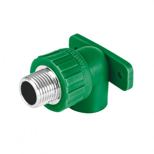 Codo oreja 90° PPR, 1/2', macho con inserto metálico, Foset 45265 CV-591