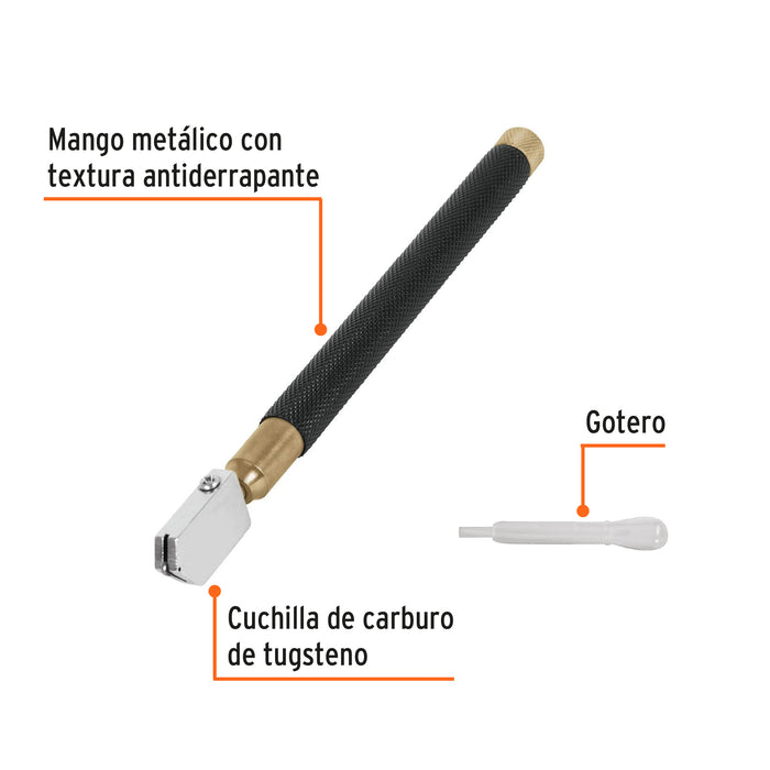 Cortador de vidrio 6' con depósito de aceite, Truper Expert 19605 CV-5DX