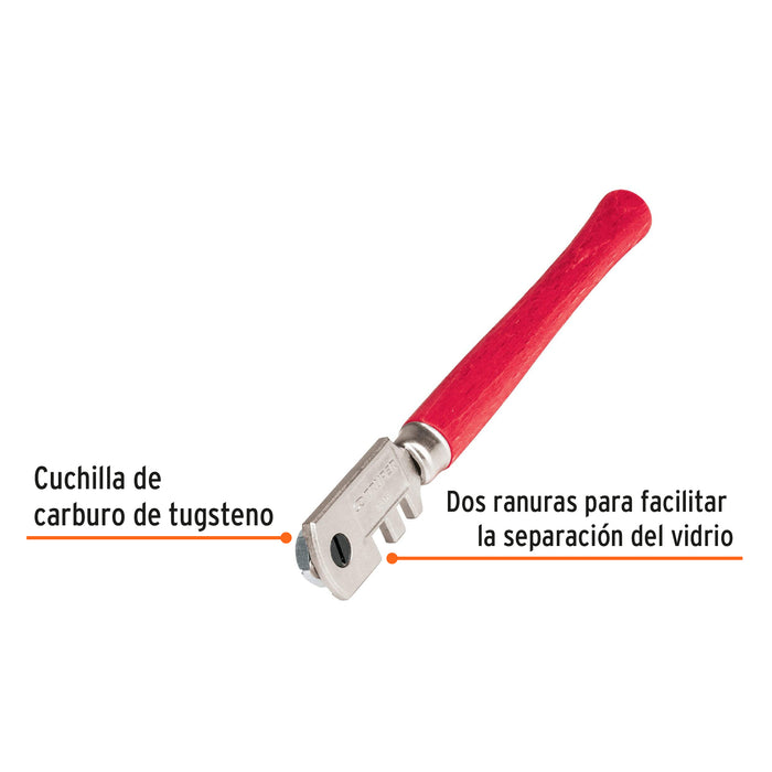 Cortador de vidrio 5' con 6 cuchillas, Truper 12954 CV-5X
