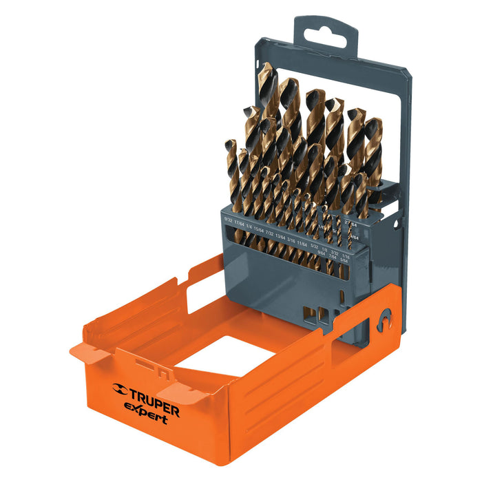 Juego de 29 brocas HSS para metal en estuche, Truper Expert 50004 DESP-BAV-29C