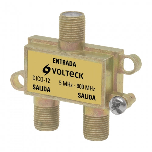 Divisor coaxial de 1 entrada y 2 salidas, Volteck 48475 DICO-12