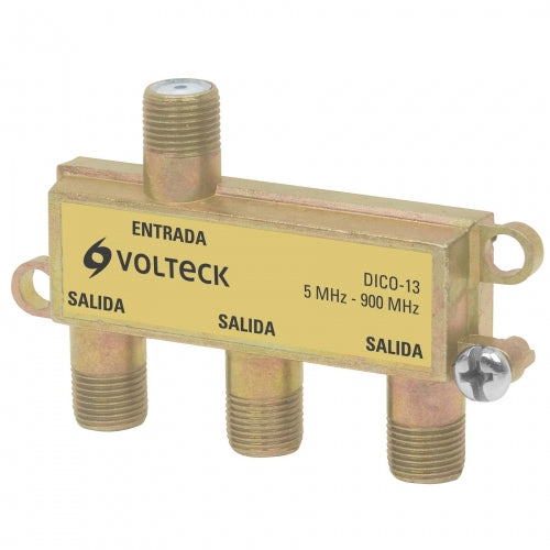 Divisor coaxial de 1 entrada y 3 salidas, Volteck 48476 DICO-13