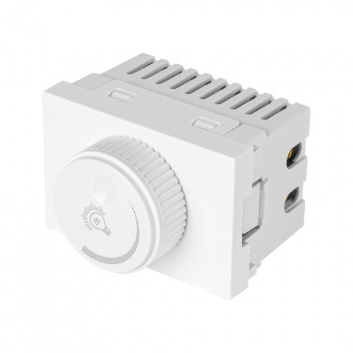 Dimmer giratorio blanco de 1.5 módulos, línea Lisboa 47953 DIM15-LB