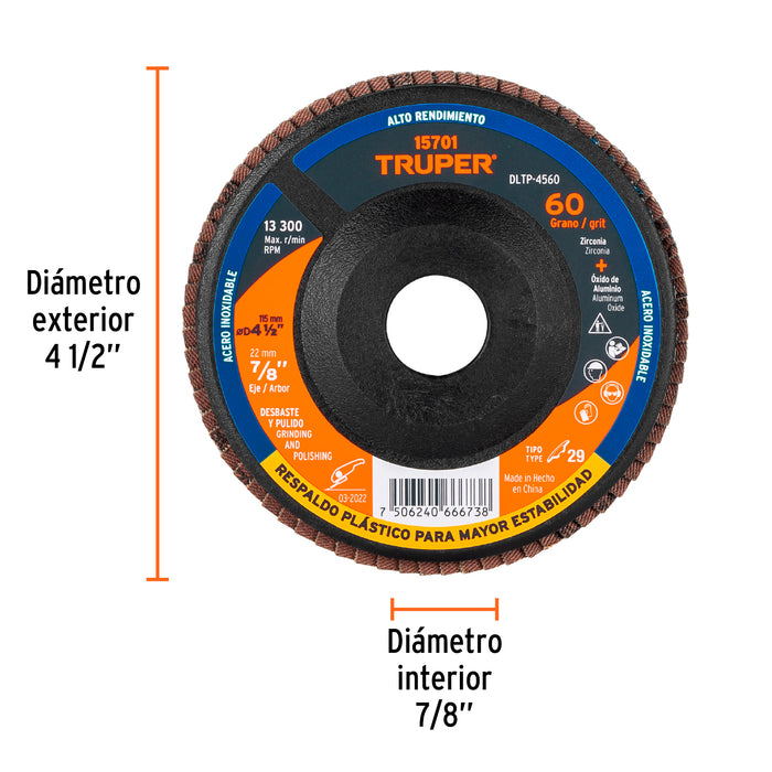 Talacho-pico 4 lb sin mango, Truper 102505 TP-4