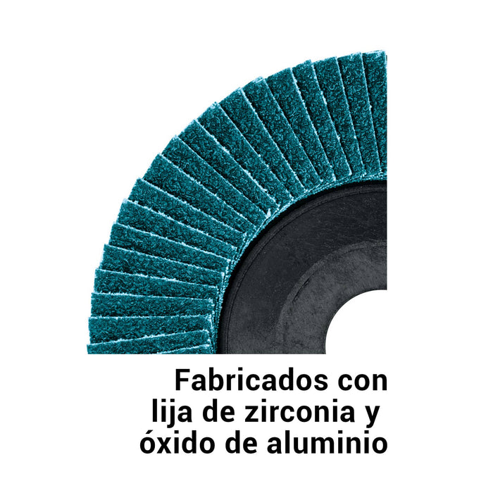 Disco 7' laminado respaldo plástico grano 80 centro 7/8' 15715 DLTP-7080