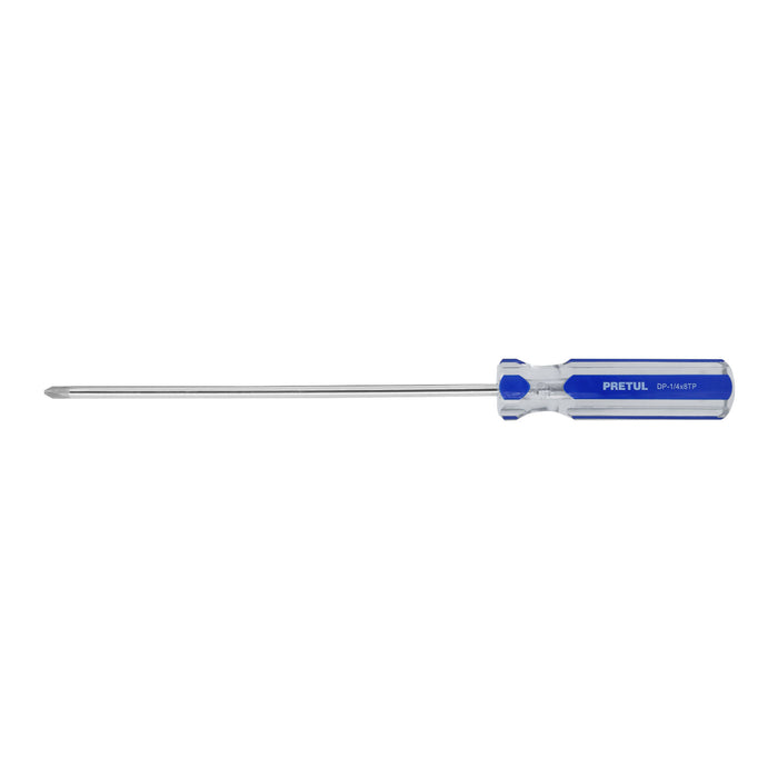 Desarmador de cruz 1/4 x 8' mango de PVC, Pretul 21475