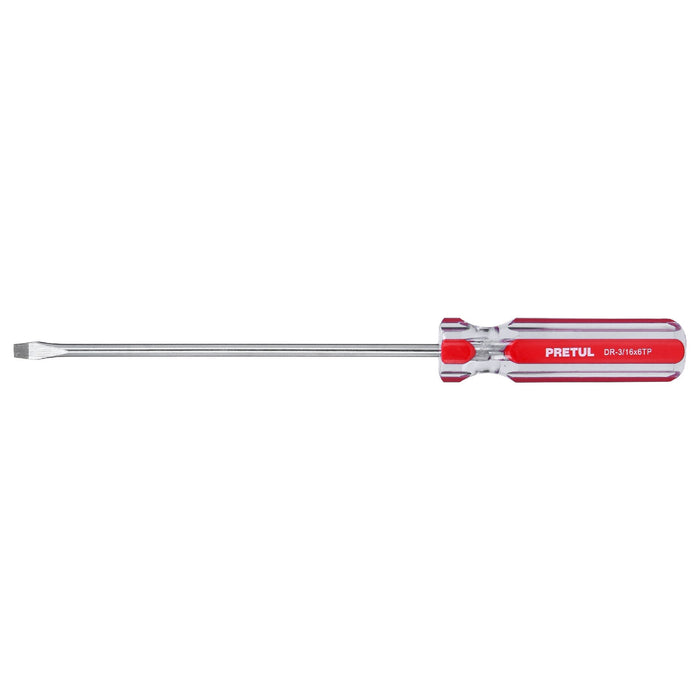Desarmador plano 3/16 x 6' mango de PVC, Pretul 21457