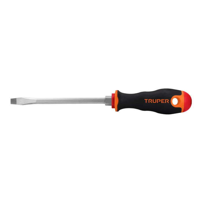 Desarmador plano 5/16' x 6' mango Comfort Grip, Truper Código: 14006