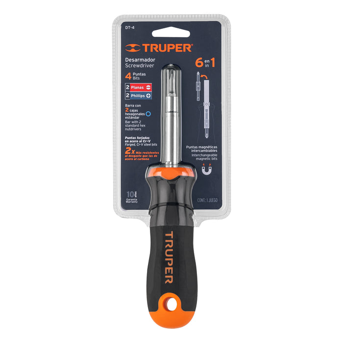 Desarmador 2 puntas dobles y barra con 2 cajas hexagonales 14200 DT-4