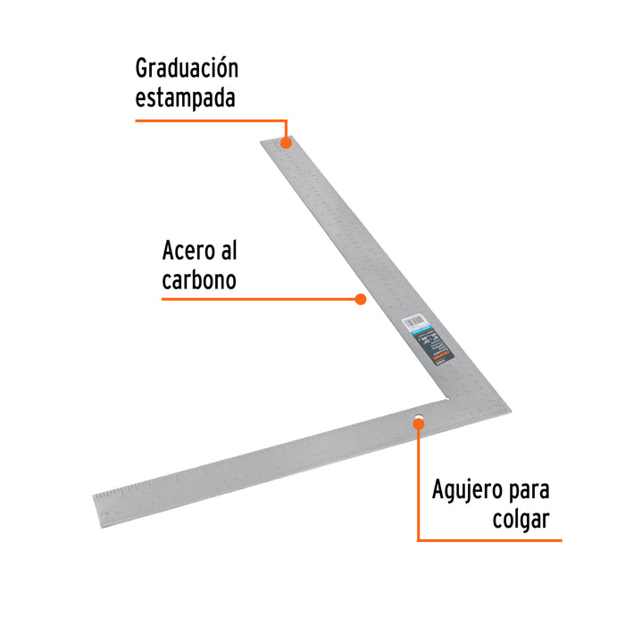 Escuadra 16'x24' de acero para cantero, Truper 14384 E-16X24