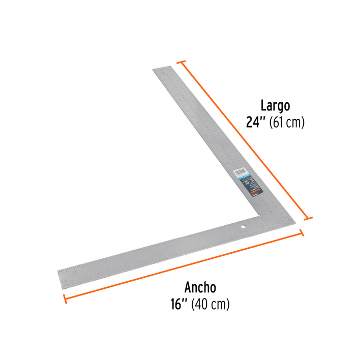 Escuadra 16'x24' de acero para cantero, Truper 14384 E-16X24